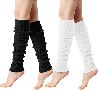 Pleneal Leg Warmers for Women - 1/2/3 Pairs Fashion Cable Knit Warm Leg Warmers 80s Accessories for Party Sports Yoga
