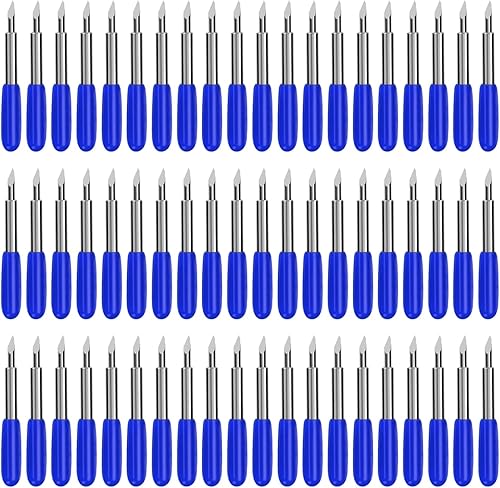 60 cuchillas de repuesto compatibles con máquinas de corte de vinilo Cricut Explore Air 2Air 3 Maker Expression, cuchillas de punta fina de 60 grados