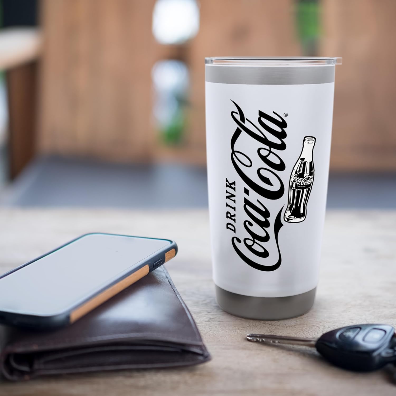 Coca-Cola Vintage White Drink Logo Bottle Stainless Steel Insulated Tumbler - Image 7