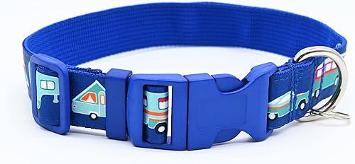 Vista 11 de RV Camping Dog Collar - Campers - Vintage Car & Trailer - Van - Fifth Wheel - Truck Camper - A-Frame - 4 Sizes - 1 Inch Wide - Handmade by Green