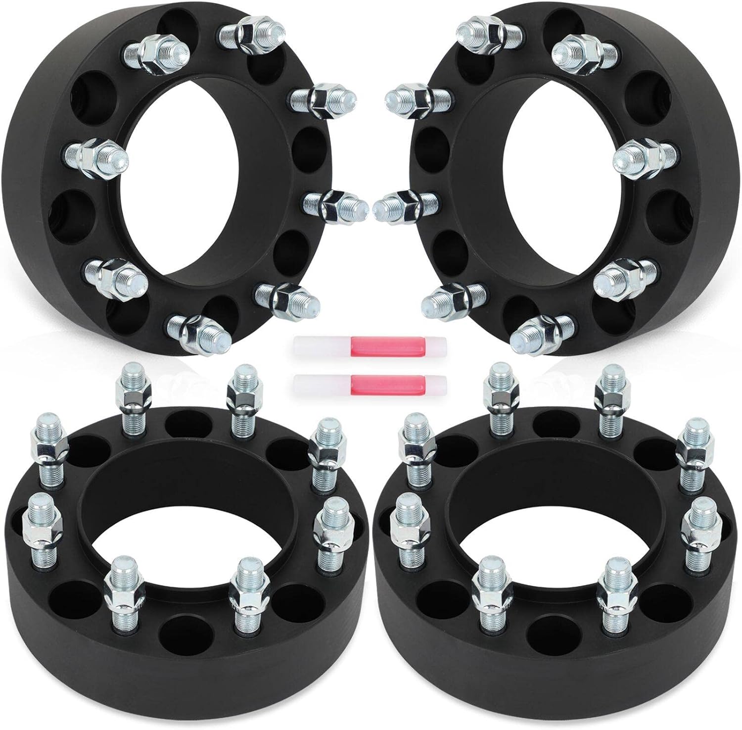 SCITOO 4Pcs Wheel Spacers 2 inch 8x170 Bore 124.9mm Studs 14x1.5 8 Lug Wheel Spacers Adapters Fit for for Ford Excursion for F-250 for F-250 Super Duty for F-350 for F-350 Super Duty