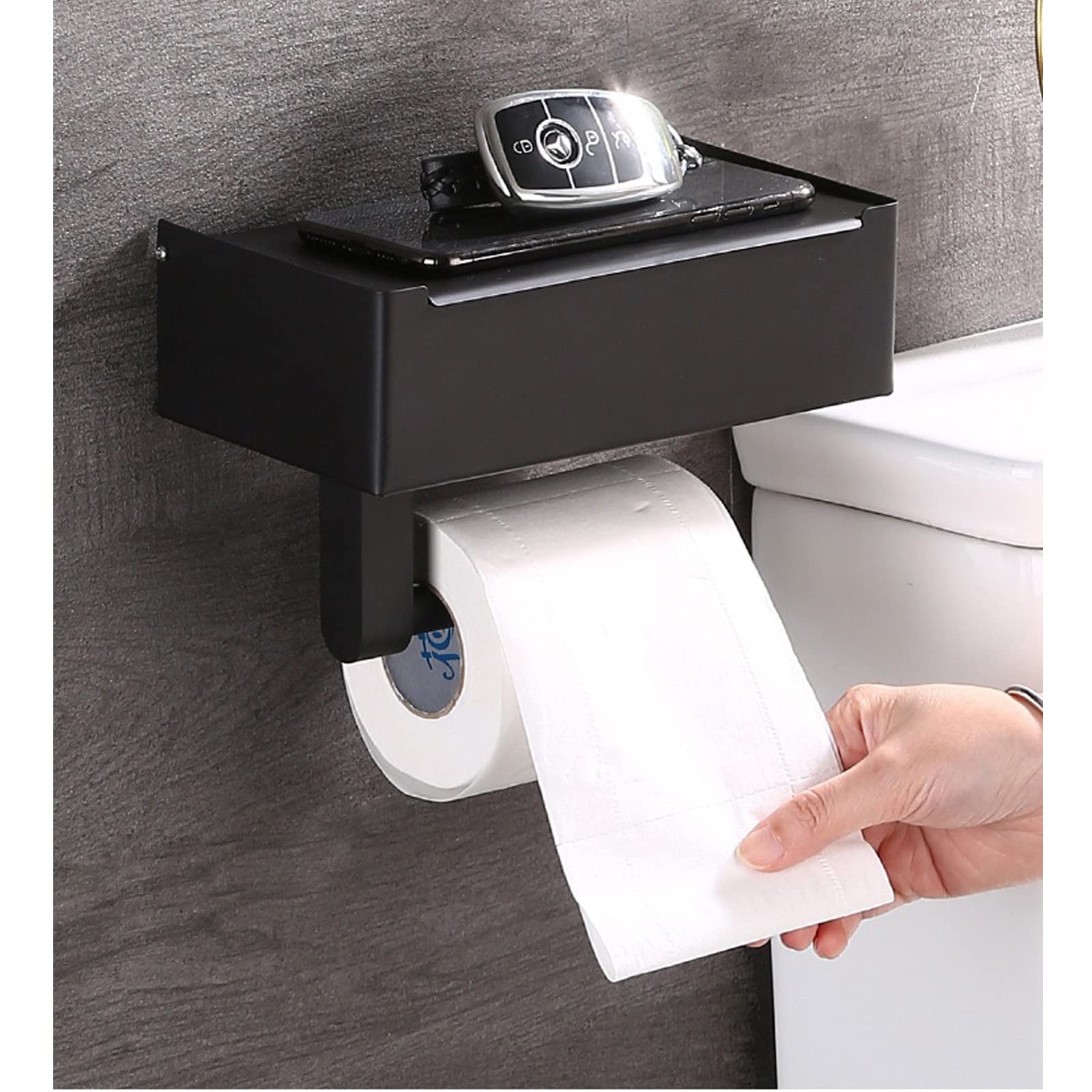 Edelstahl Toilettenpapierhalter Mit Ablage & Feuchttuchspender – SUS304, Gold – Organizer Für Badezimmer, Spülbare Tücher Versteckt