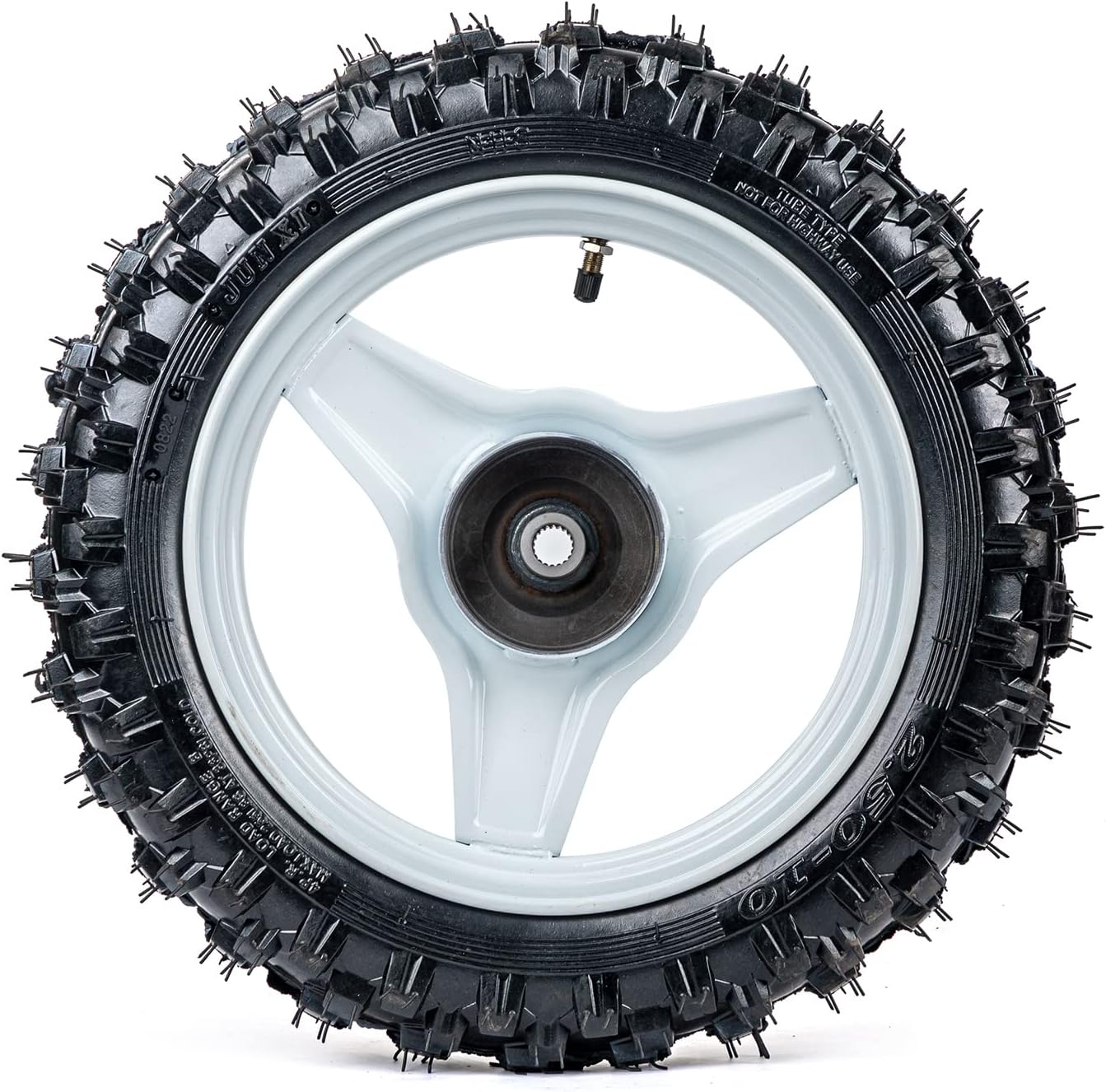 1.40-10 Rear Wheels 2.50-10 Tyres Assembly for PW50 PY50 PEEWEE 50CC Y Zinger Kid Bikes (White)