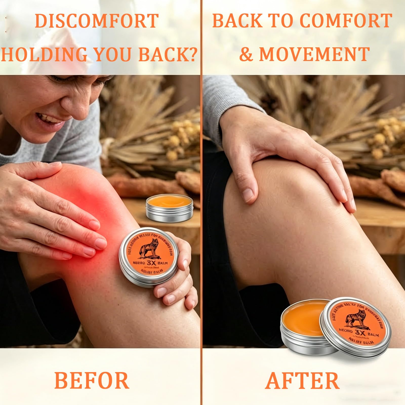 Neurobalm 3x Bálsamo De Alivio Msm, Herbal Relief Balm Soothing Rub for Muscles & Joints, Non-Sticky Fast Absorb Formula — view 6
