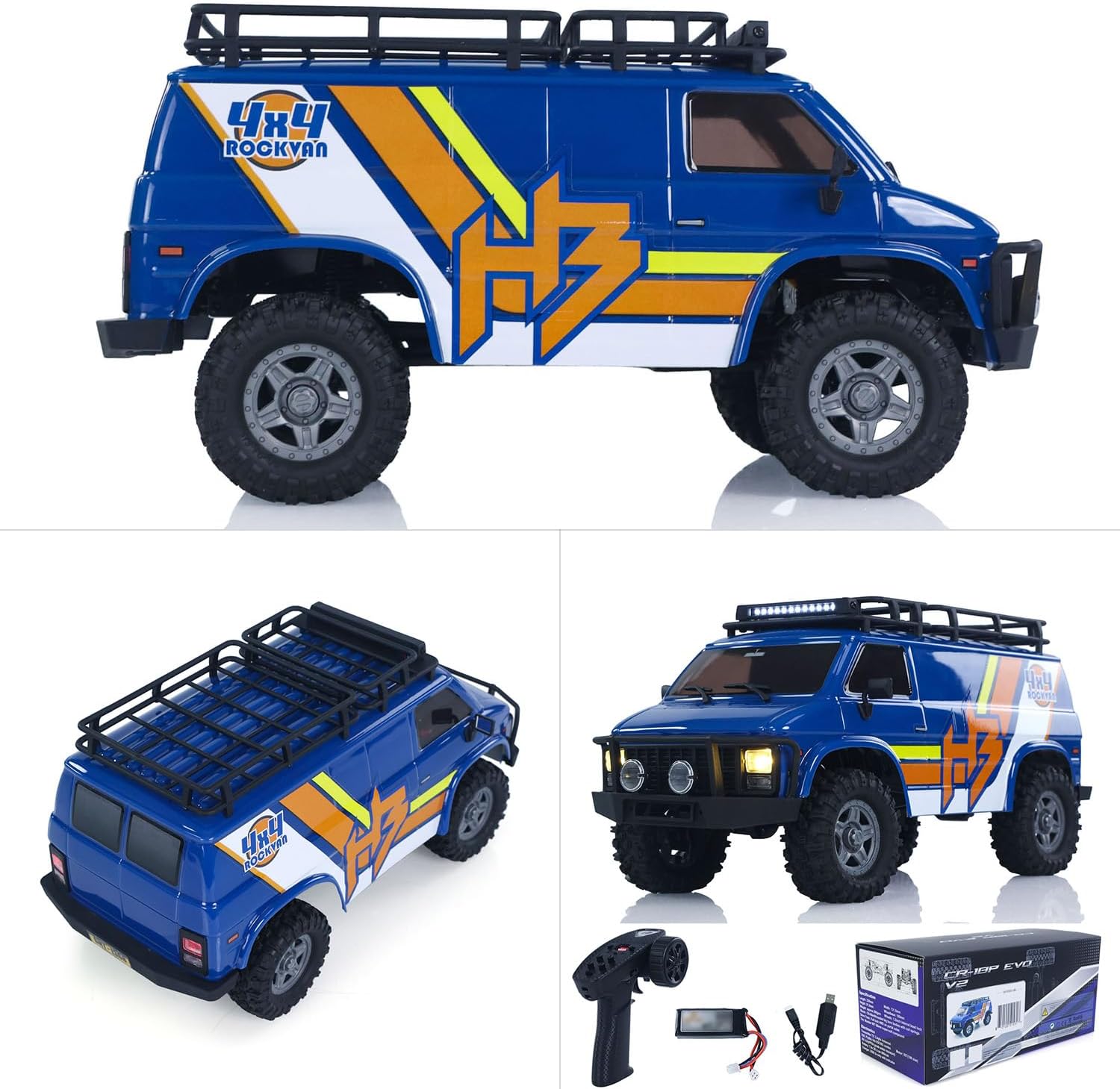 TOUCAN RC HOBBY 4WD Hobby Plus 1/18 RC Rock Crawler CR18P 1810503 2Speed Electric Radio Controlled Off Road Vehicle Portal Axle Flysky Radio for Adult