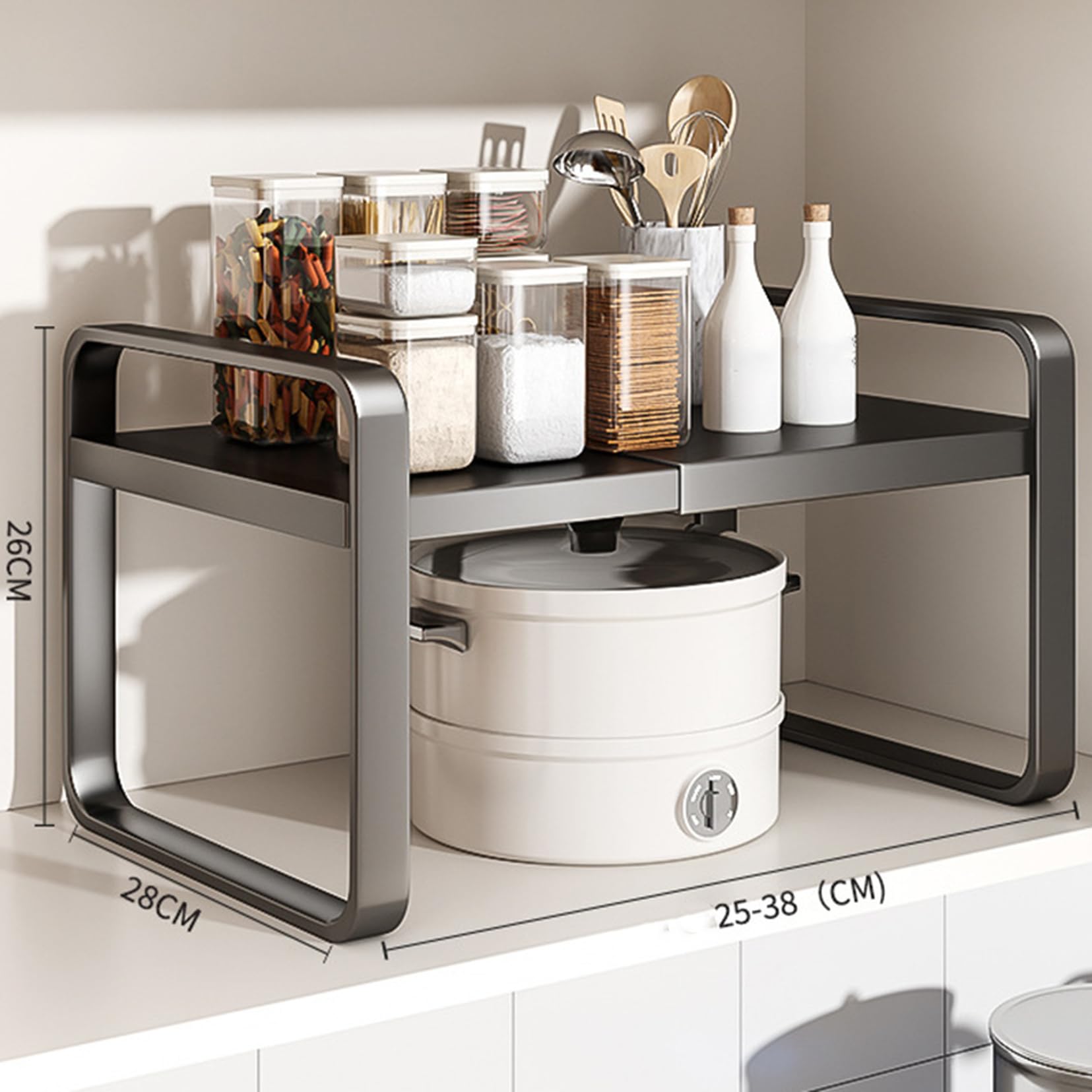 ダークグレー収納ラック 103cm×60cm 5段 ダークグレー収納ラック 103cm×60cm 5段 キッチン・食器