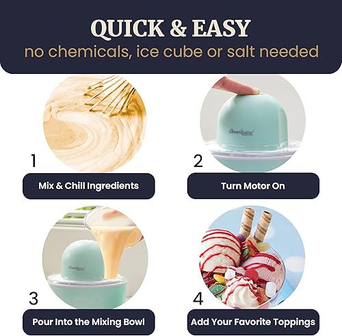 Miniatura 9 de Maxi-Matic EIM-520 Automático Fácil, Fabricante Eléctrico Casero, Chute, Interruptor de EncendidoApagado, No se necesita Sal, Helado Cremoso,