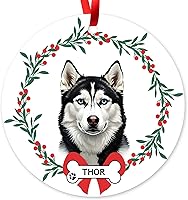 Vista 24 de Adorno personalizado de Border Collie para árbol de Navidad, regalos personalizados con nombre de mascota para amantes de los perros, decoración