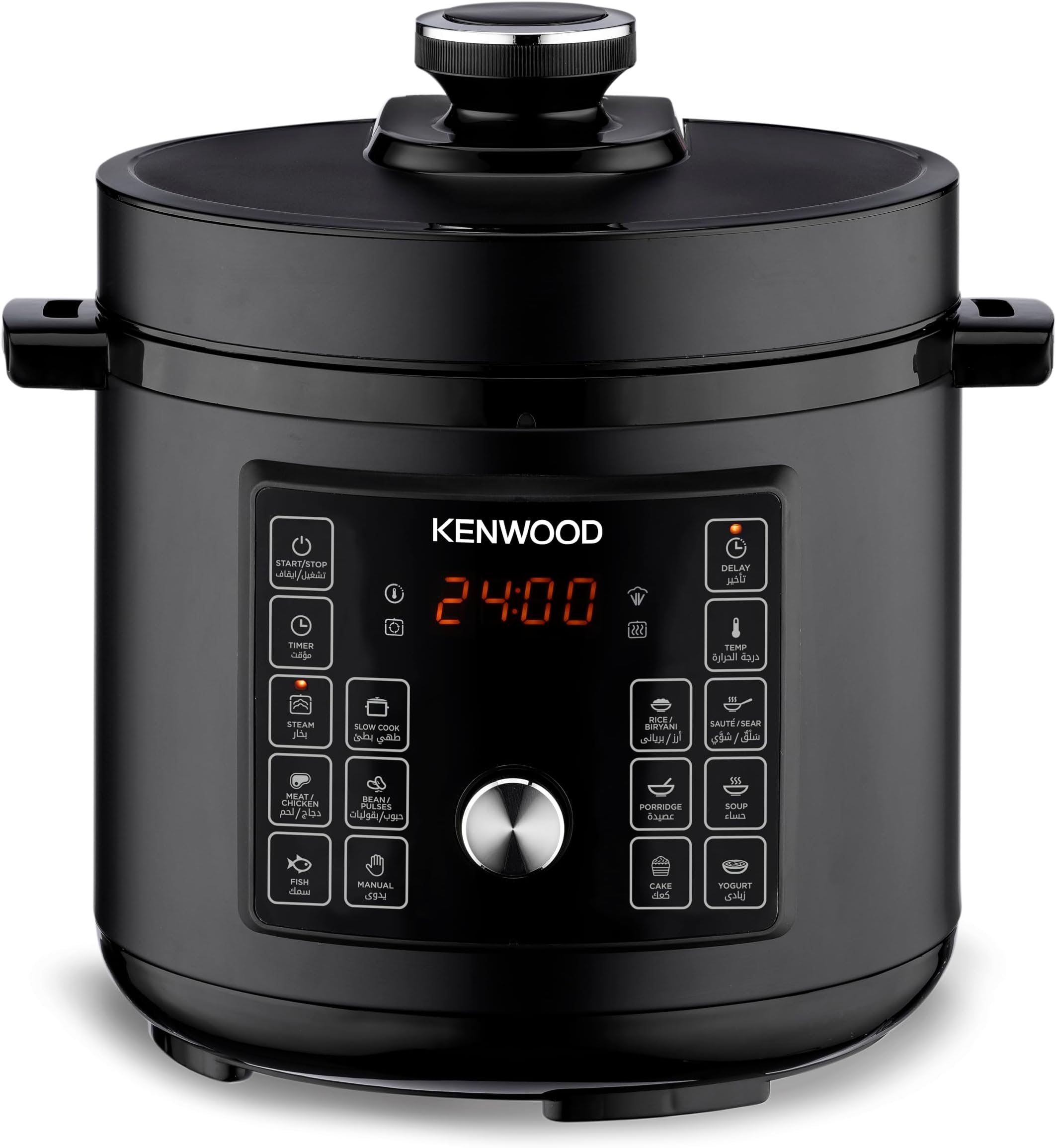 Electric Pressure Cooker 8L Smart Steam Pot 16-in-1 Multifunctional Programmable Multicooker, Steamer, Rice Cooker, Slow Cooker, Saute Pot, Soup, Yogurt, Cake & More PCM95.000BK Black