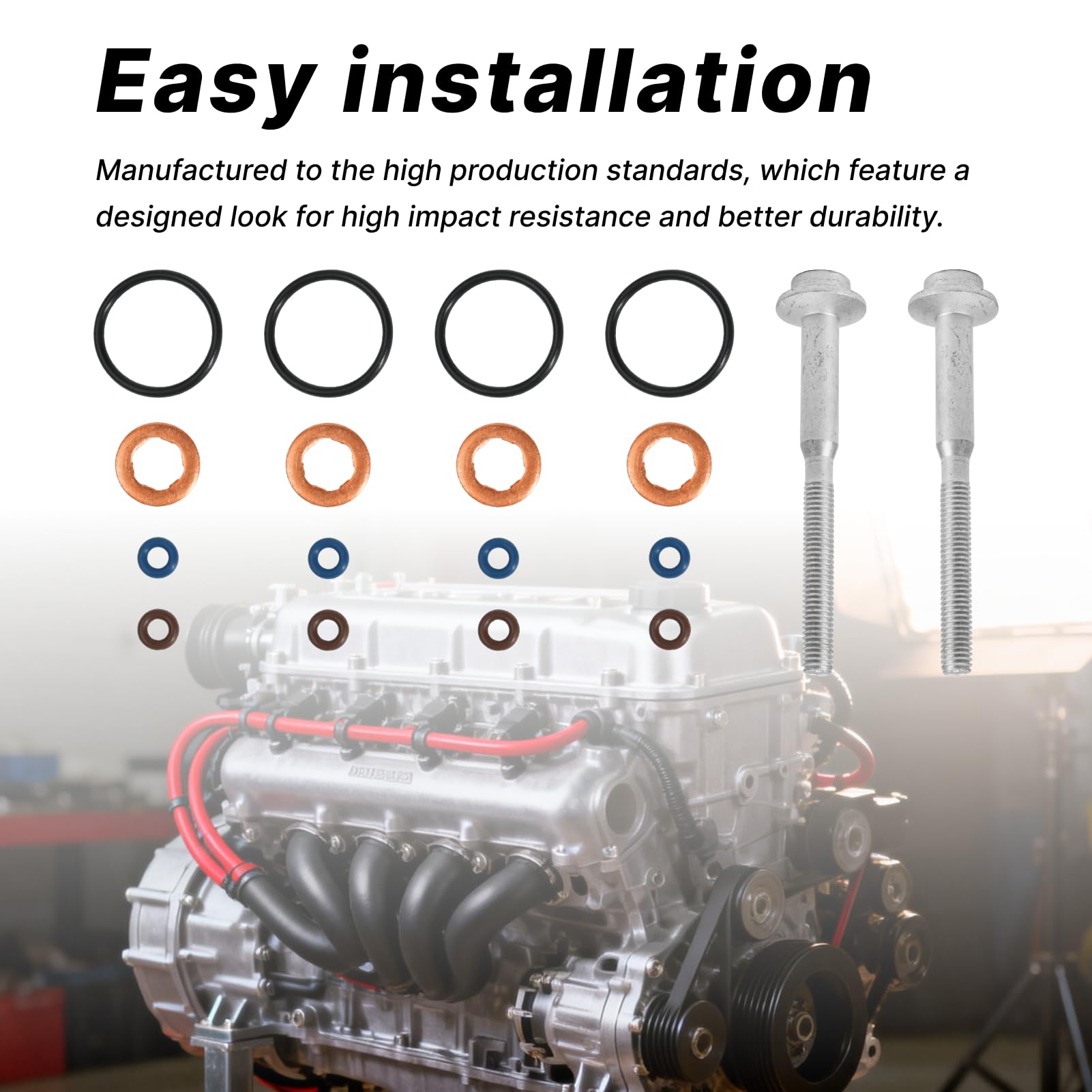 joints injecteurs 1.6 TDI et vis d'injecteur compatibles avec A1 8X A3 8P Golf Polo Touran Fabia Roomster Octavia Polo Vento Caddy Jetta 03L130277B A2C59513554 883.670 WHT003187