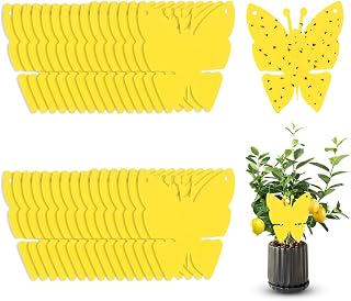 30 PCS Dual-Sided Yellow Sticky Traps, 9"x6" Fruit Fly Trap Indoor with Twist Ties, Gnat Trap Aphid Traps for Mosquito, Aphid, Leaf Miners, Indoor & Outdoor Use
