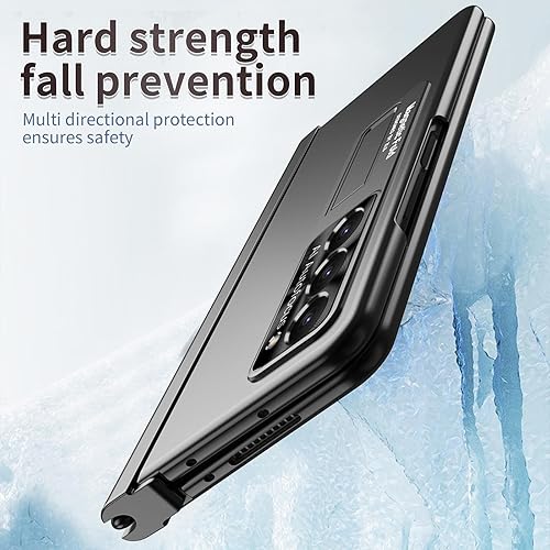 Miniatura 6 de Funda para Samsung Galaxy Z Fold 5 con soporte para bolígrafo S y bolígrafo, protección de bisagra protector de pantalla integrado función atril