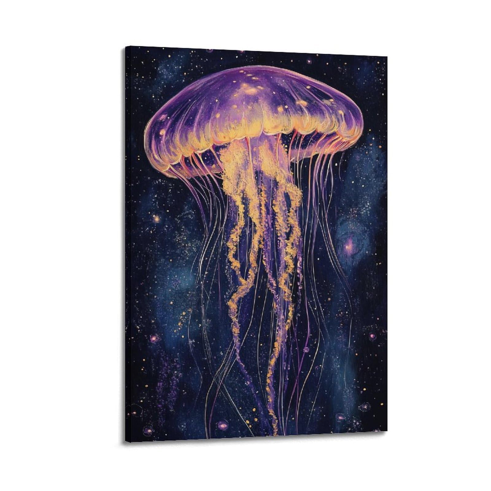 WPHSFX Marine Animal Poster Purple Jellyfish Odyssey Poster Decorative Painting Canvas Wall Posters And Art Picture Print Modern Family Bedroom Decor Posters 20x30inch(50x75cm)