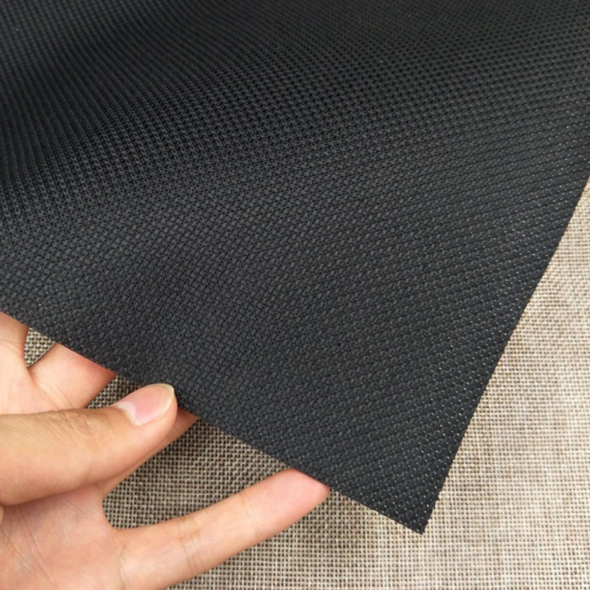 Alipis 4pcs Black 11ct Cotton Cross-Stitch Cloth Evenweave Fabric Needlework Embroidery Plain Fabric for DIY Crafting and Sewing, 30x30cm, Suitable for Handmade Needlework and Textile