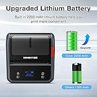 Vista 7 de NIIMBOT Label Maker Machine, B3S Thermal Label Maker, Upgrade 3Inch Thermal Label Printer, Portable Label Maker with 1Pack 70x40mm Label, Bluetooth