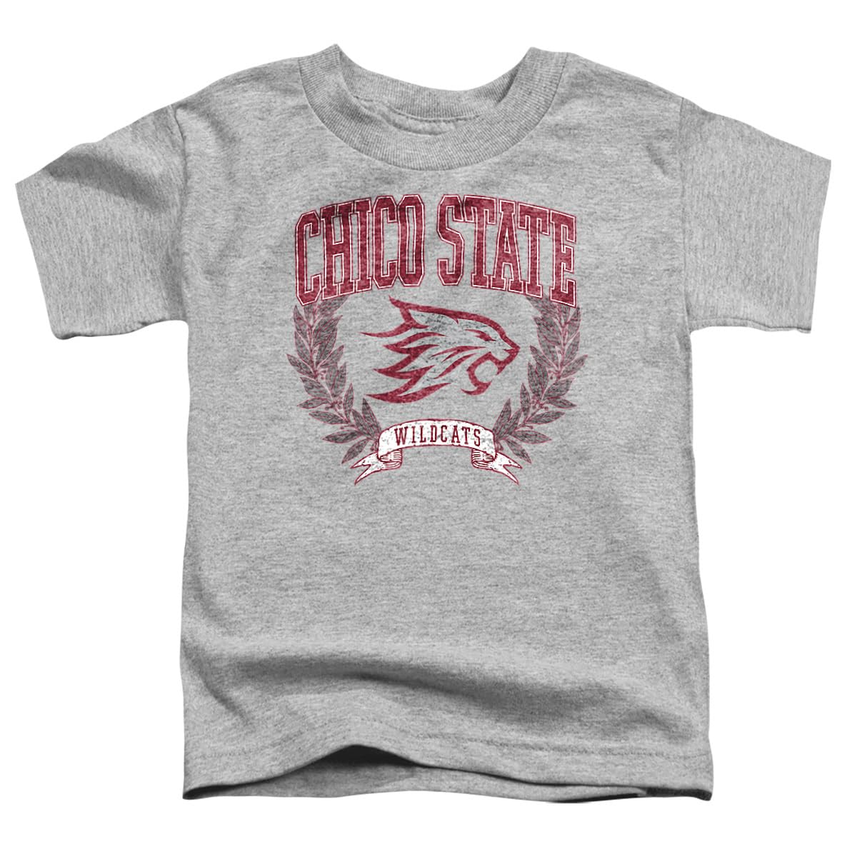 LOGOVISION California State University, Chico Laurels Dark Kids T Shirt (3) for Toddler Boys and Girls, Athletic Heather