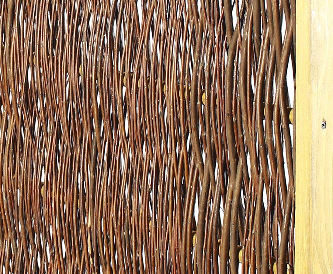 bambus-discount.com Clôture en saule naturel avec cadre - 120 x 180 cm