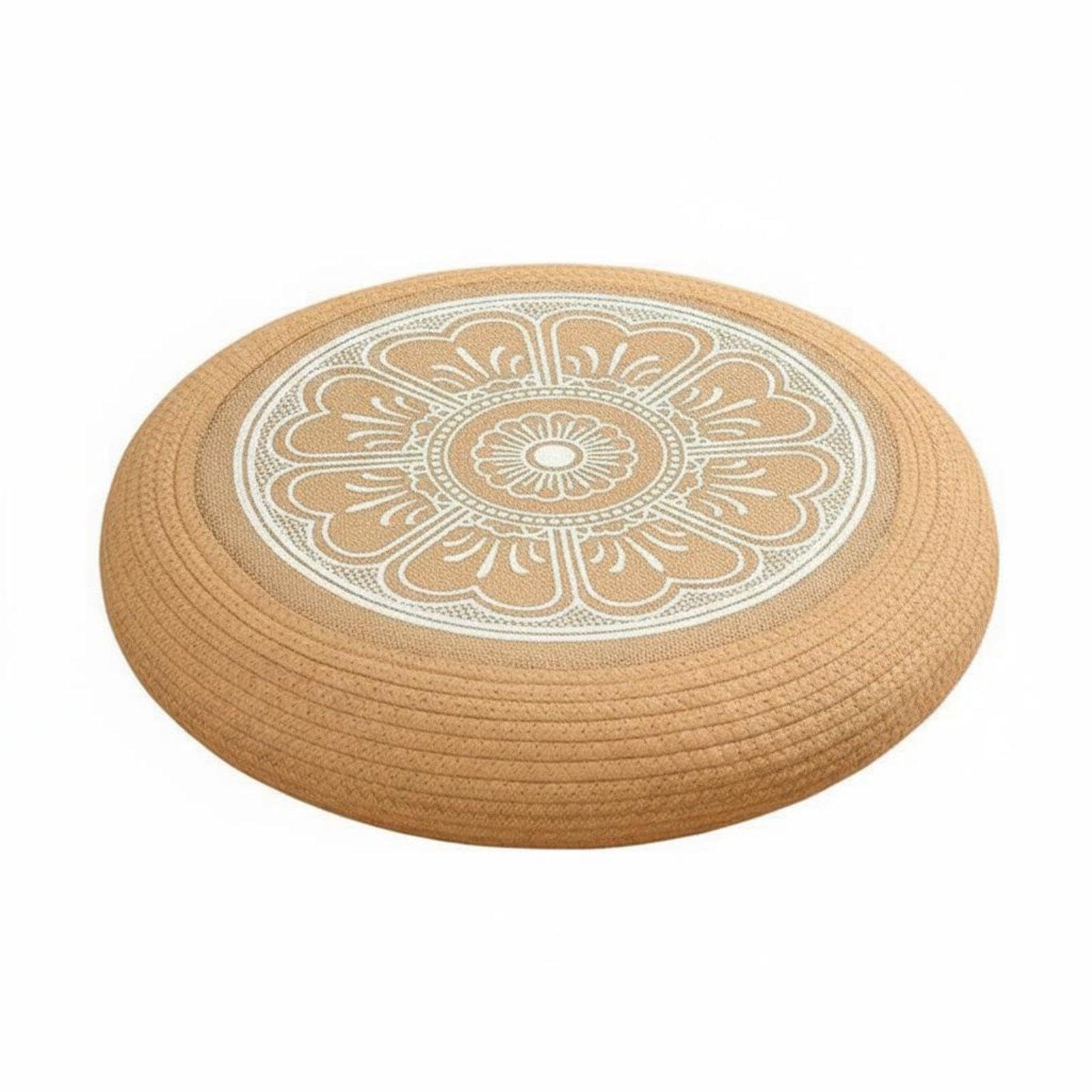 Jute Rope Cushion Reinforced Tatami Seat Cushion Thick Padded Home Furnishing for Living Room 50x50x10cm White Fan | Cushions & Pads | Patio & Garden Furniture | Yard Garden & Outdoor Living-image-11