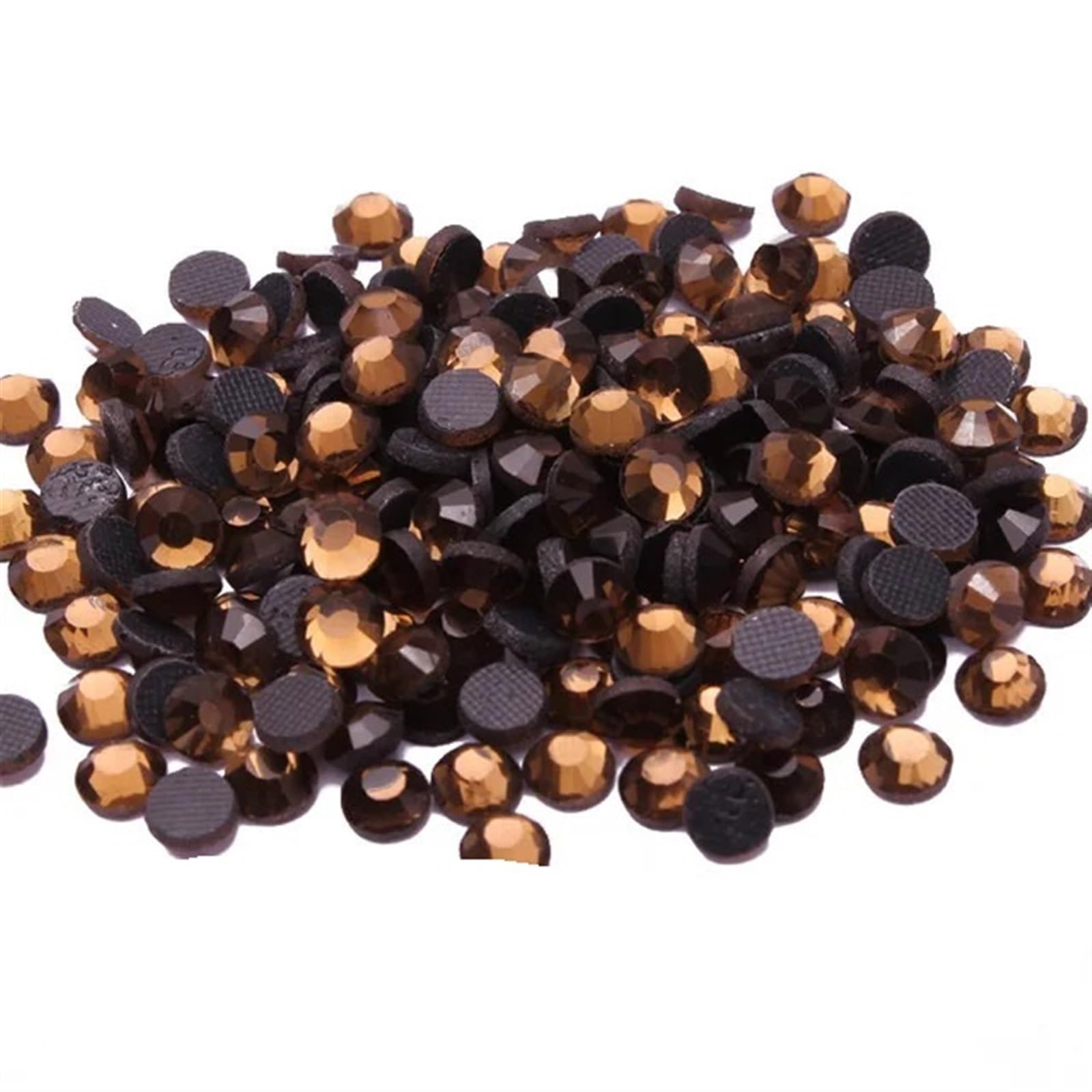 Hotfix Rhinestones Hotfix Rhinestone Crystal with Glue On Flatback Crystal Glass Rhinestone(Color:Smoked Topaz,Size:SS16 1440pcs)