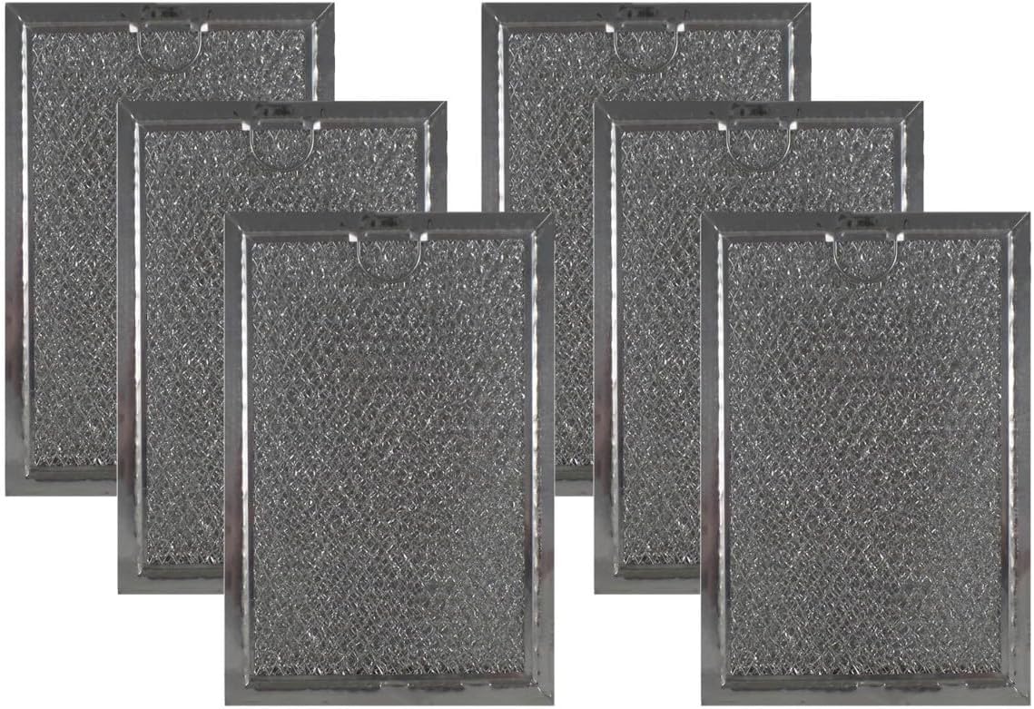 Replacement for (6 PACK) Microwave Aluminum Grease Oven Range Filters 5" x 7-5/8" x3/32"