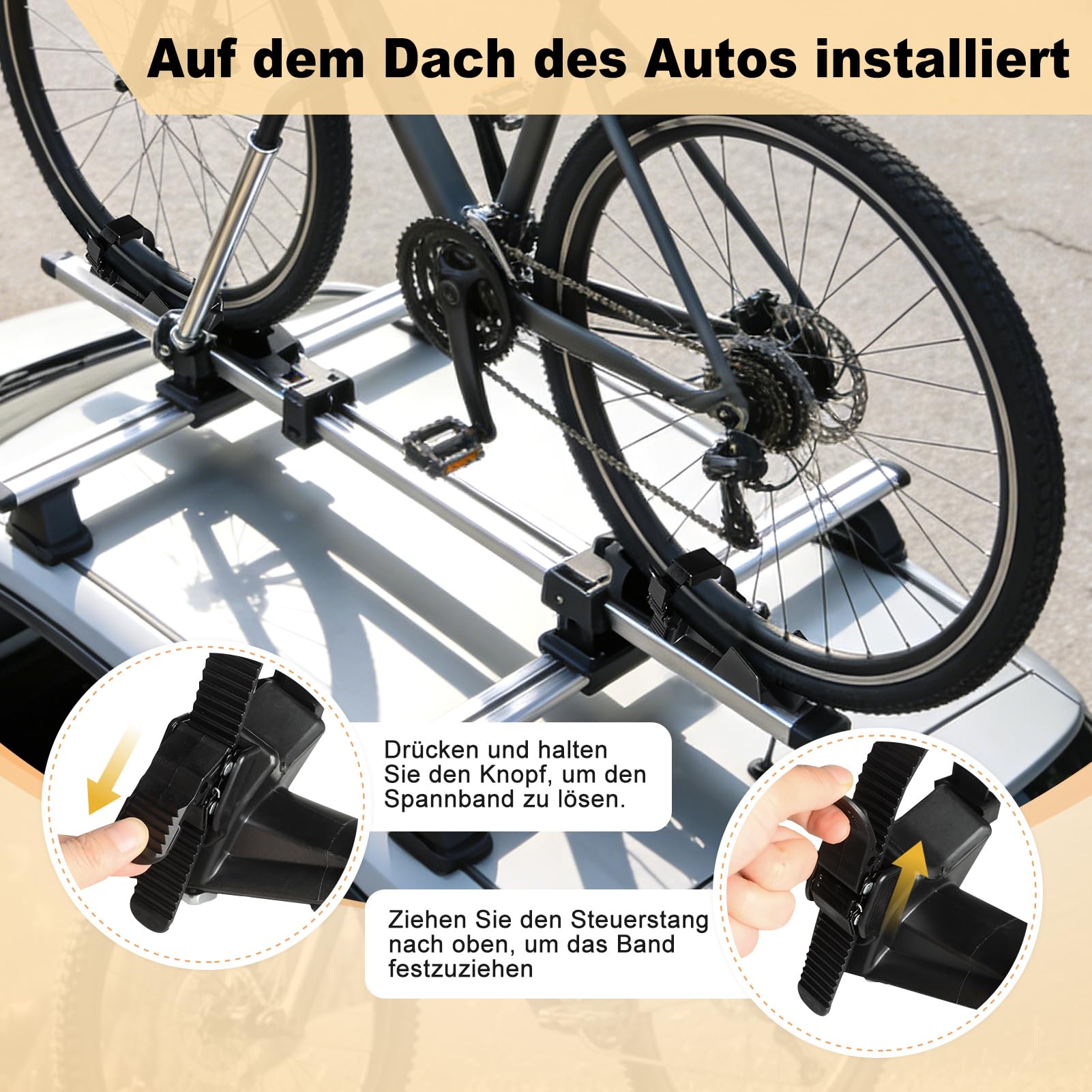 2 Stück Fahrradträger Zubehör für Breite Reifen bis zu 3,11 Zoll Schwarz Heckträger fürs Auto Ahrradträger Ersatzteile für Mountainbike und Rennrad Heckträger für Anhängerkupplung (Schwarz)