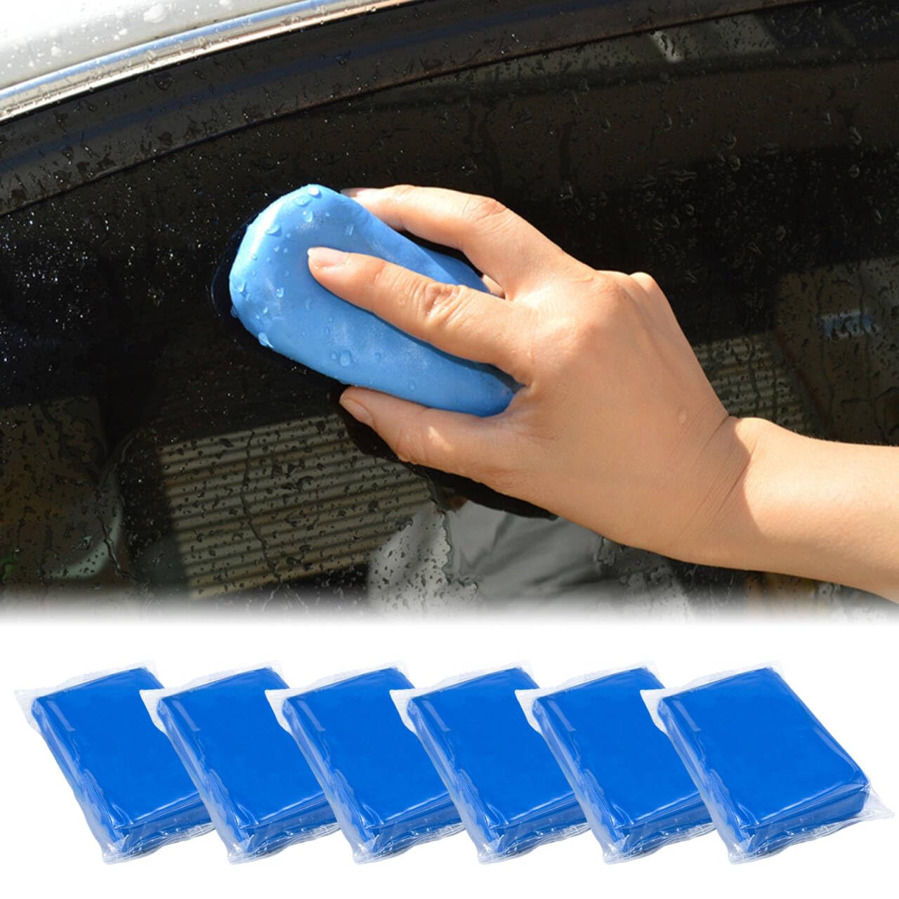 Clay Bar Per Auto 400g (4 Pezzi) - Argilla Pulente Per Vernice, Vetro E Metallo, Riutilizzabile, Confezione Con Contenitore - 2