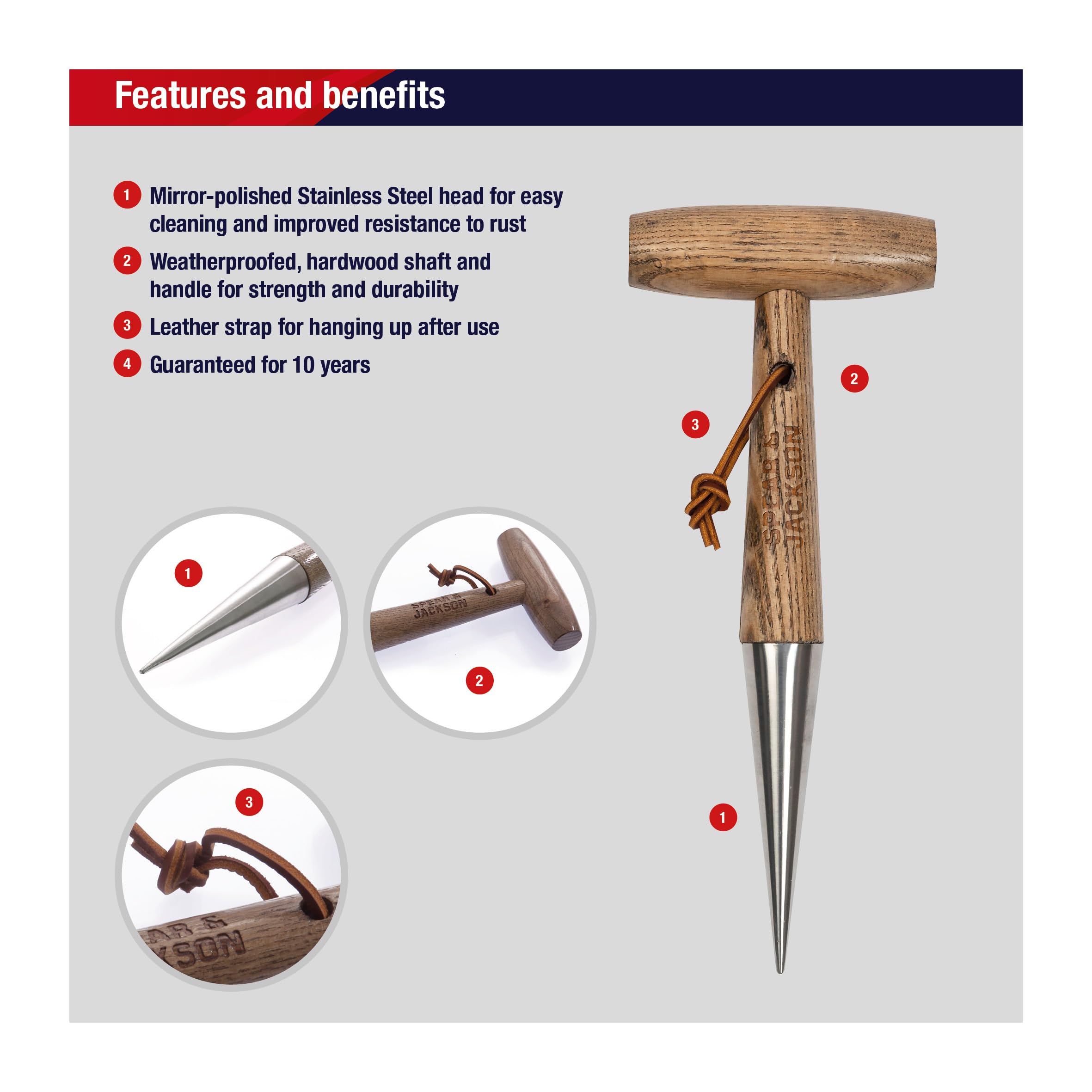 Spear & Jackson 5610DB Pietra in Acciaio Inossidabile Tradizionale