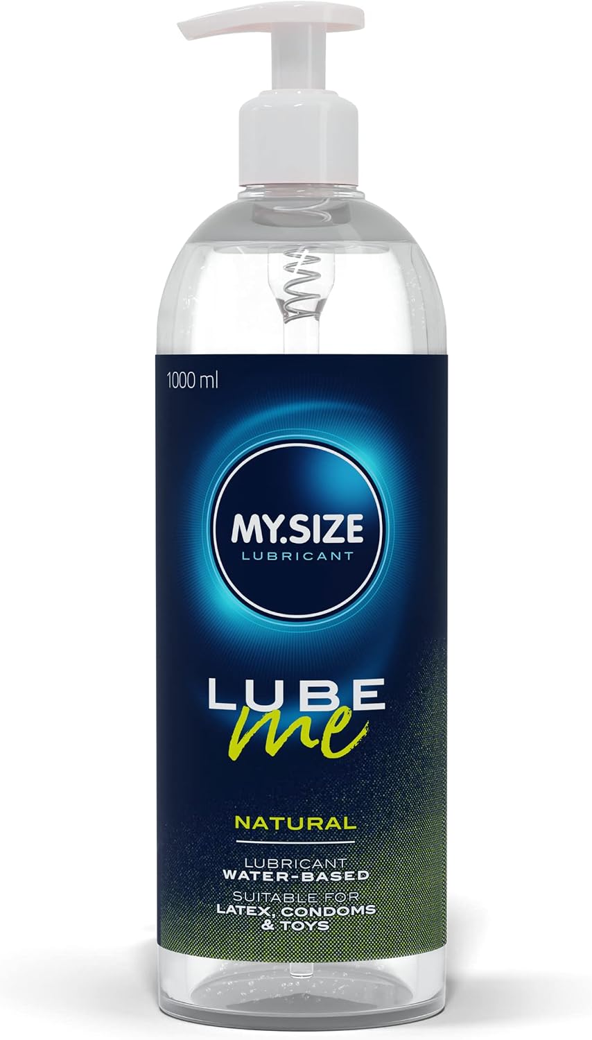 MY.SIZE Lube Me Premium Lubricant Natural 1000 ml Gel for Toys & Latex Condoms, 1 l (Pack of 1)