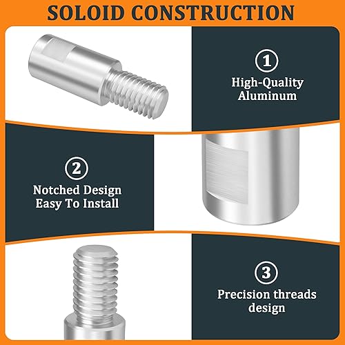 Miniatura 5 de Extensión de almohadilla para vía aérea, eje de extensión de 2 de almohadilla de vía aérea de aluminio para kit de pulido de ruedas de aluminio,