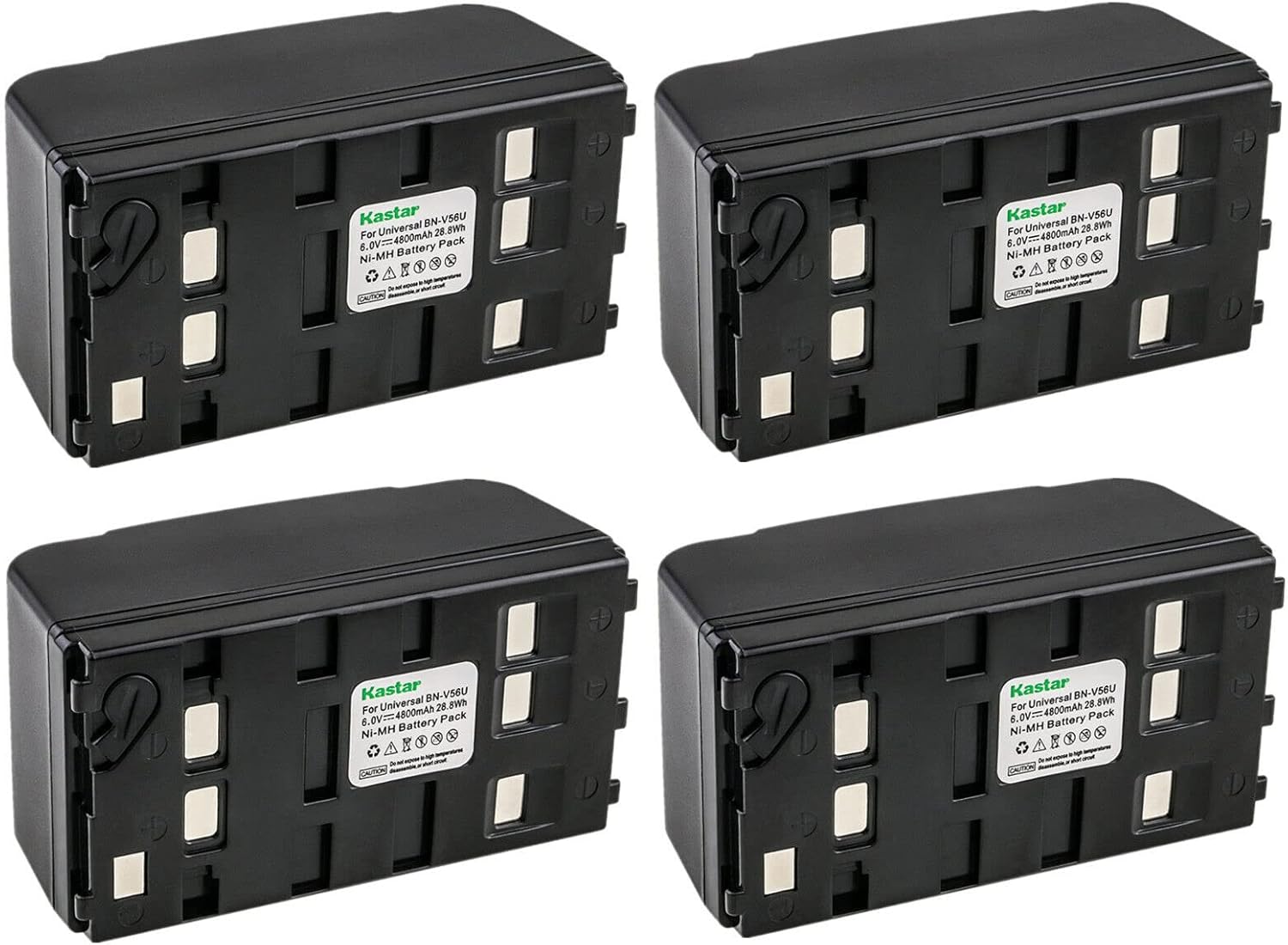 Kastar 4-Pack Ni-MH Battery 6V 4800mAh Compatible with Energizer CCM2460 CCM-4060M CCM5260M CM2560-C ER-C5160 ERC5160, Lenmar NMP41, Polaroid PR632H, Saft CH630 CH631 RC6031, Minolta C-512