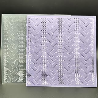 Plastic Embossing Folder 6x6 Inch Ropes Pattern Paper Crafts Plastic Textured Impressions for Card Making Scrapbooking