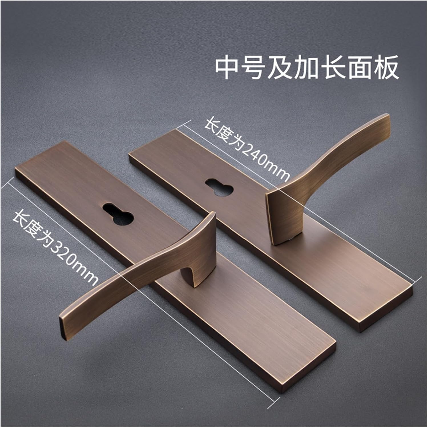 All-Copper Home Silent Indoor Door Lock B-Level Lock core Door Handle Lock Indoor Room Door Lock Copper Lock Set(Coffee)