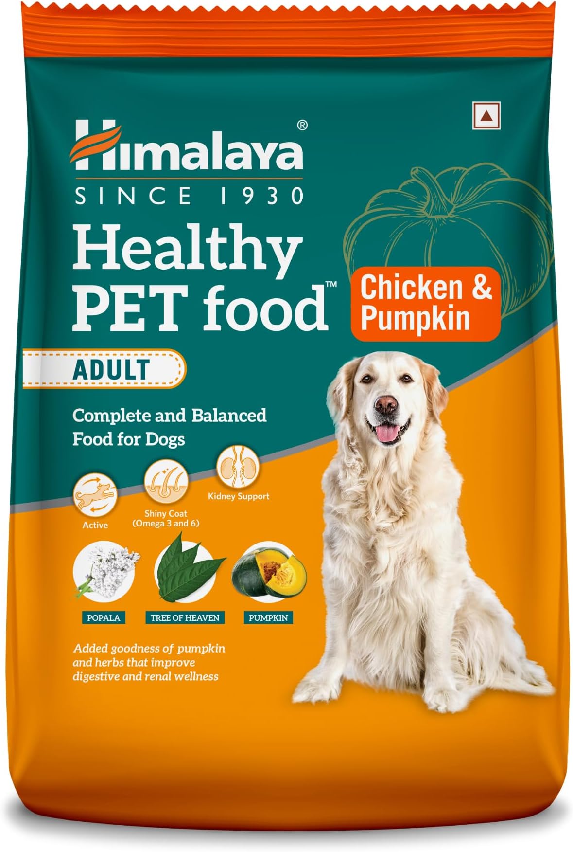 Healthy PET Food for Adult Dogs | Chicken & Pumpkin | 1.2kg | Complete & Balanced Nutrition with Mountain Knot Grass, Tree of Heaven, Guduchi & Pumpkin