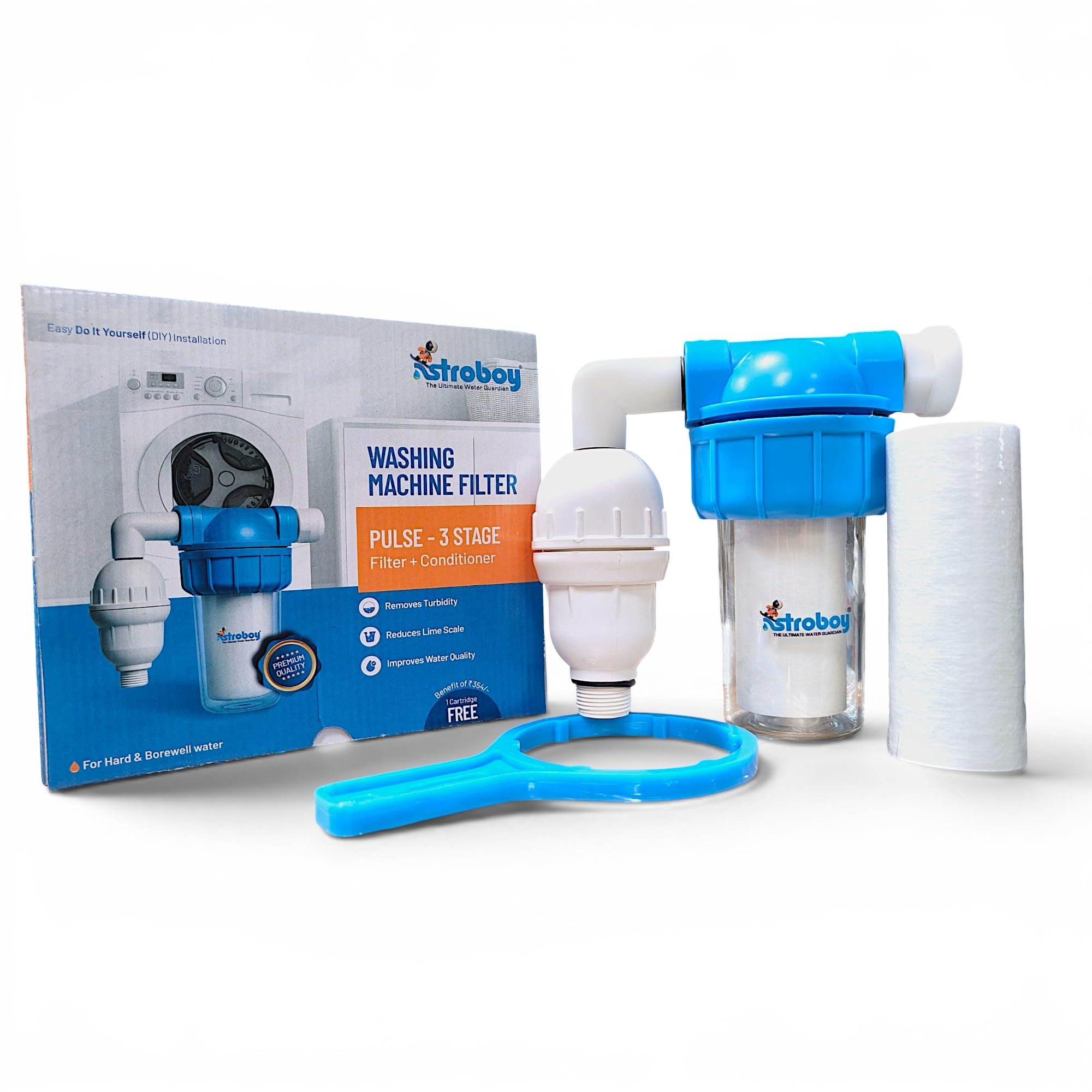 Astroboy De-Scale Anti-scalant Filter for Washing Machine, Geyser, Dishwasher and Other Household appliances. Protects Appliances from Scaling and Improves Longevity. Product by Aishwaryam Filters-image-16