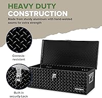 Vista 4 de ARKSEN - Caja de herramientas con cierre de placa de diamante de aluminio resistente de 30 pulgadas, para camioneta, remolque o casa rodante, mango