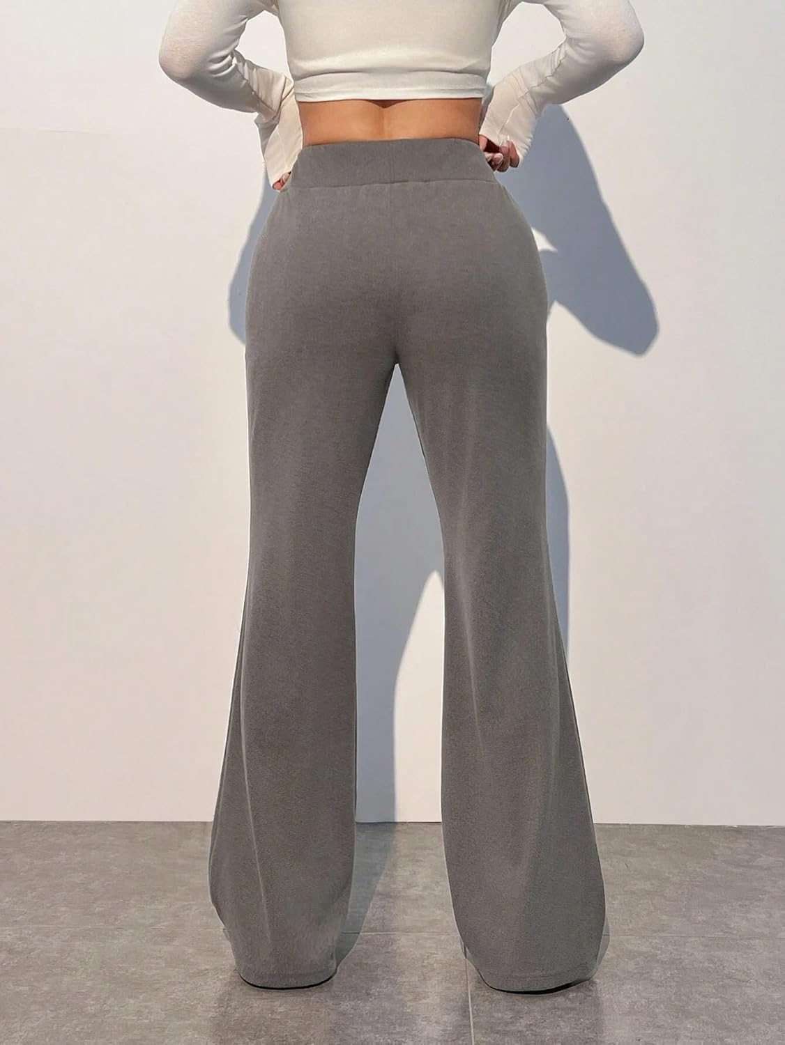 Women's Trousers Women's Thermal Lined Drawstring Waist Warm Pants