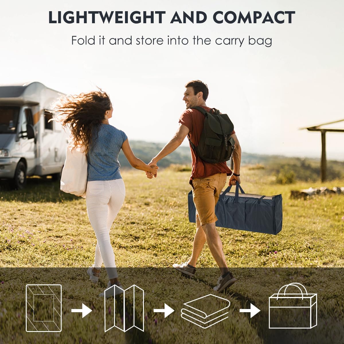 Reversible Rugs Mats, 9x18ft Outdoor Plastic Straw Rug Waterproof for RV, Patio, Garden, Balcony, Backyard, Deck, Picnic, Beach, Camping (New Grecian Complete Kit, Khaki)