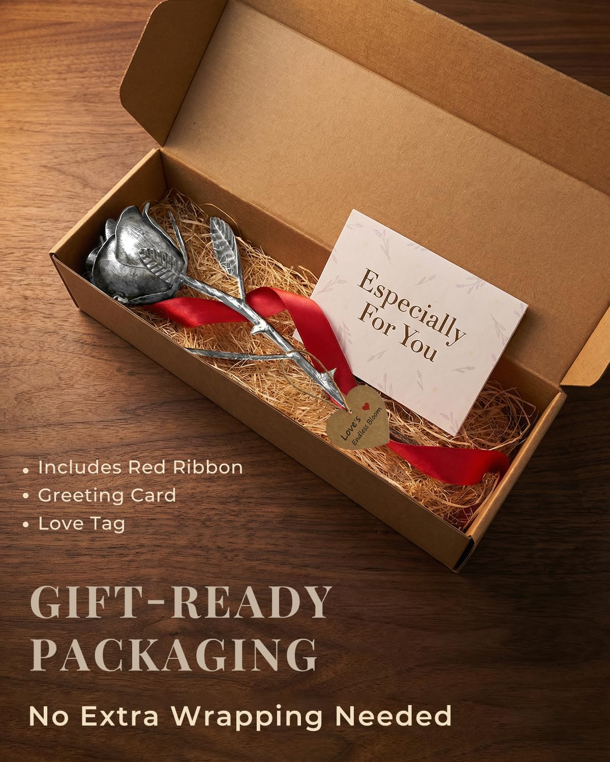 Handmade Iron Rose - 6th Anniversary Wedding Gift for Her - Traditional Wrought Iron Flower, 6 Year Wedding Anniversary Couples Gift