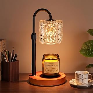 Walnut Candle Warmer Lamp with Timer, Birthday Gifts for Women, Room Decor