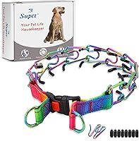Vista 10 de Supet Collar de entrenamiento para perros pequeños, medianos y grandes, con hebilla de liberación rápida, ajustable, sin tirones, con cubierta