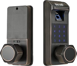 Harfo K1 Fingerprint Door Lock, Keyless Entry Door Lock, Keypad Lock, Biometric Door Lock, Digital Door Lock for Home and Office (Aged Bronze)