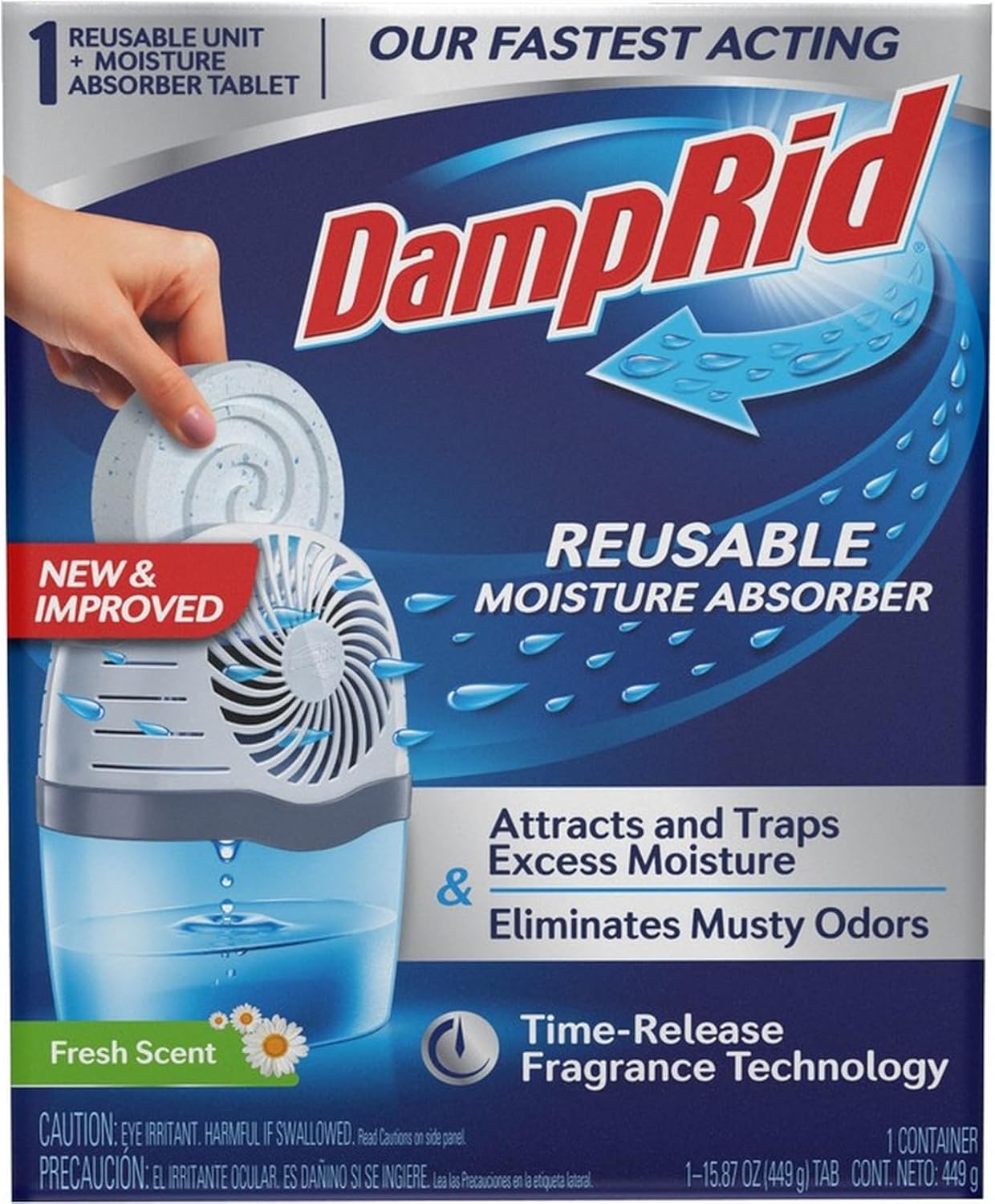 1PK FG96FSSB 15.8oz Fresh Scent Drop-in Moisture Absorbing Tabs Starter Kit LANC-449235-NF