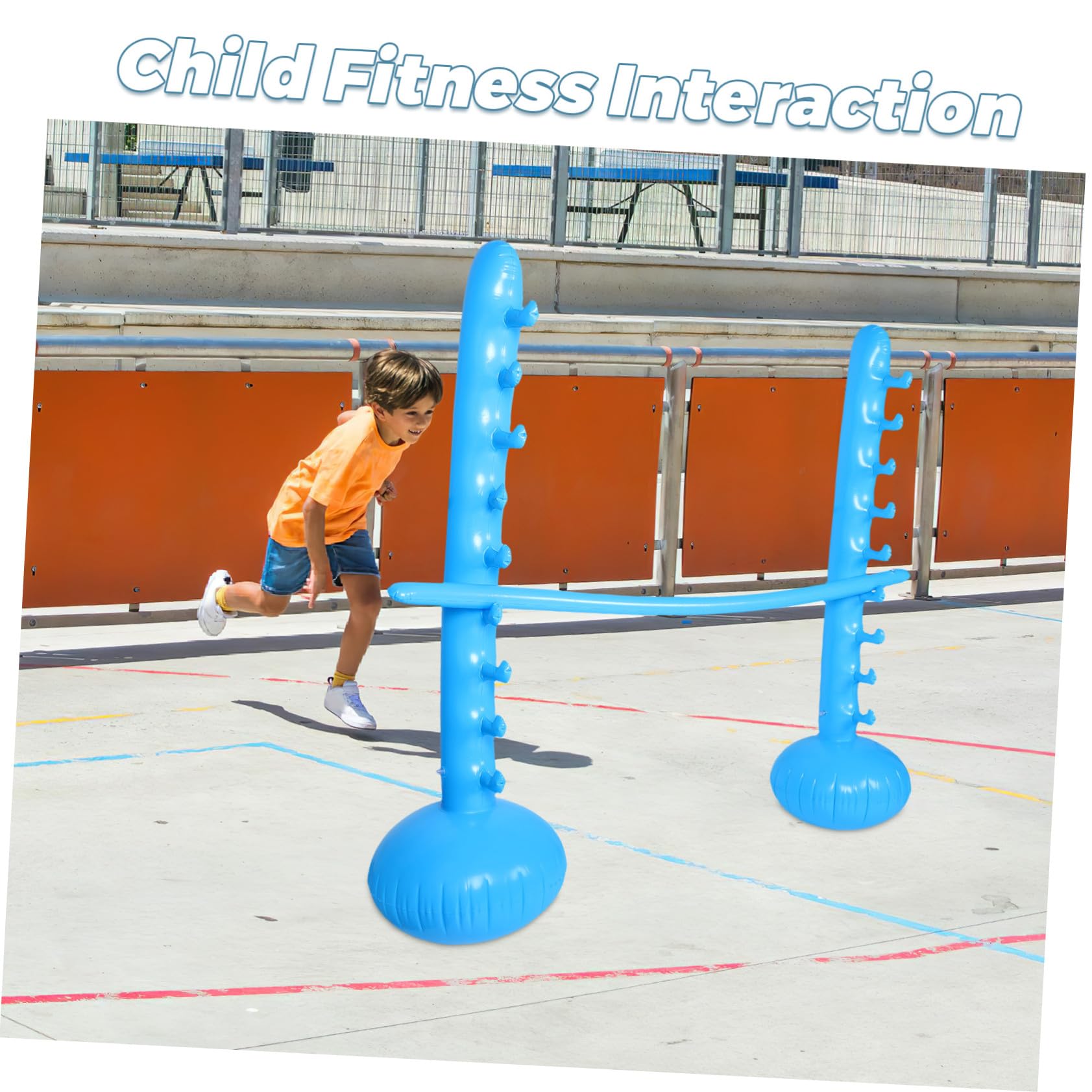 BESTonZON Aufblasbarer Limbo Stick Kinder Hüpfspiel Pvc Material Bunt Interaktives Gartenspiel Party Outdoor Indoor Motorikförderung