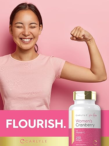 Miniatura 7 de Carlyle Pastillas de arándano para mujer, 250 cápsulas blandas, suplemento con vitamina C, sin OMG, sin gluten, para ella