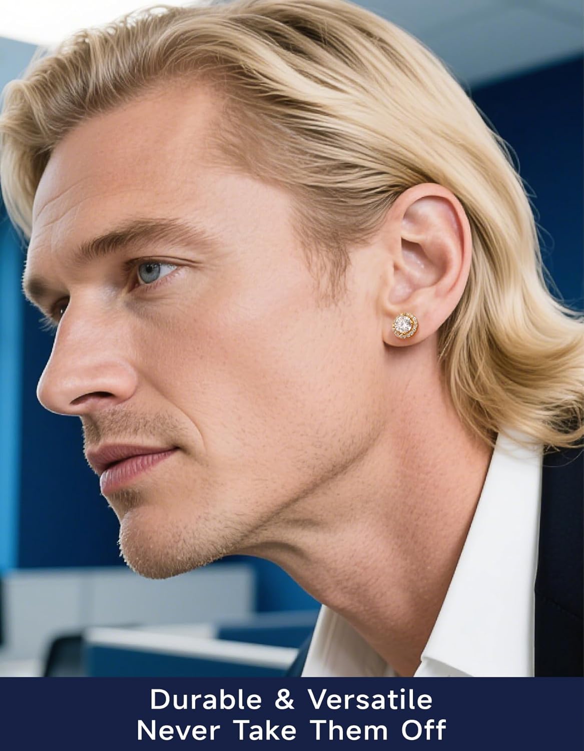 MomentWish 14K Gold Plated Stud Earrings, Birthday Gifts for Women, 1-2 Carat Moissanite Earrings, Lab Created Diamond Earring, Yellow/Rose Gold Plated 925 Sterling Silver Earring Jewelry Women Men - Image 10