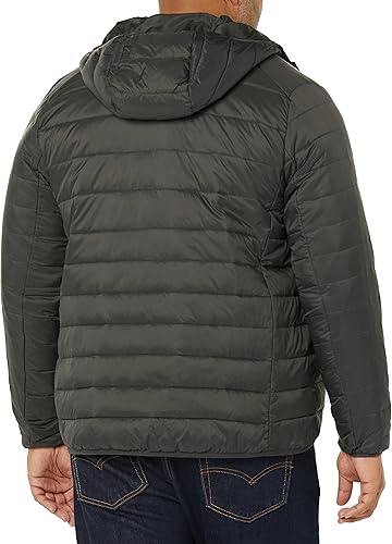 Vista 5 de Tienda Essentials Men's Lightweight Water-Resistant Packable Hooded Puffer Jacket