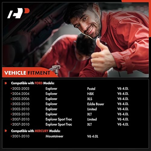 Miniatura 2 de A-Premium Juego de 6 cables de bujía de encendido compatibles con Ford Explorer 2002-2010, Explorer Sport Trac 2007-2010 y Mercury Mountaineer