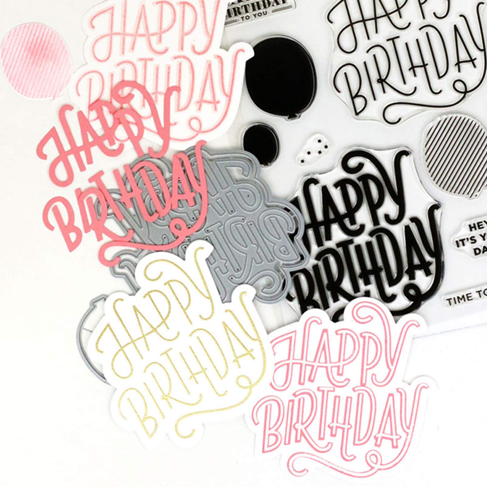 Felicidades - Fustelle per biglietti di auguri, per scrapbooking, fai da