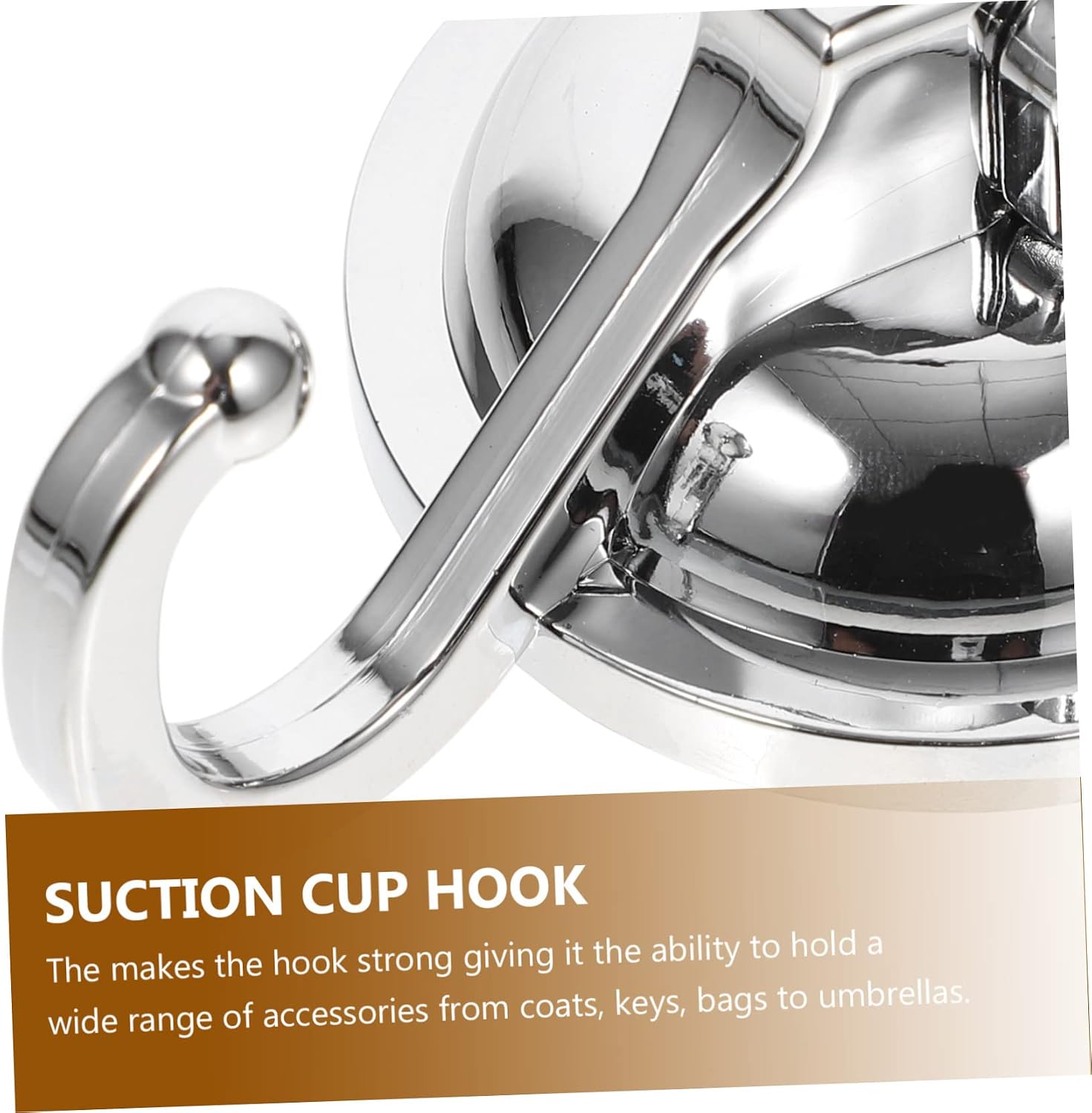 Unomor Suction Cup Hanging Hook for Home and Office Use Plastic Silver image 5