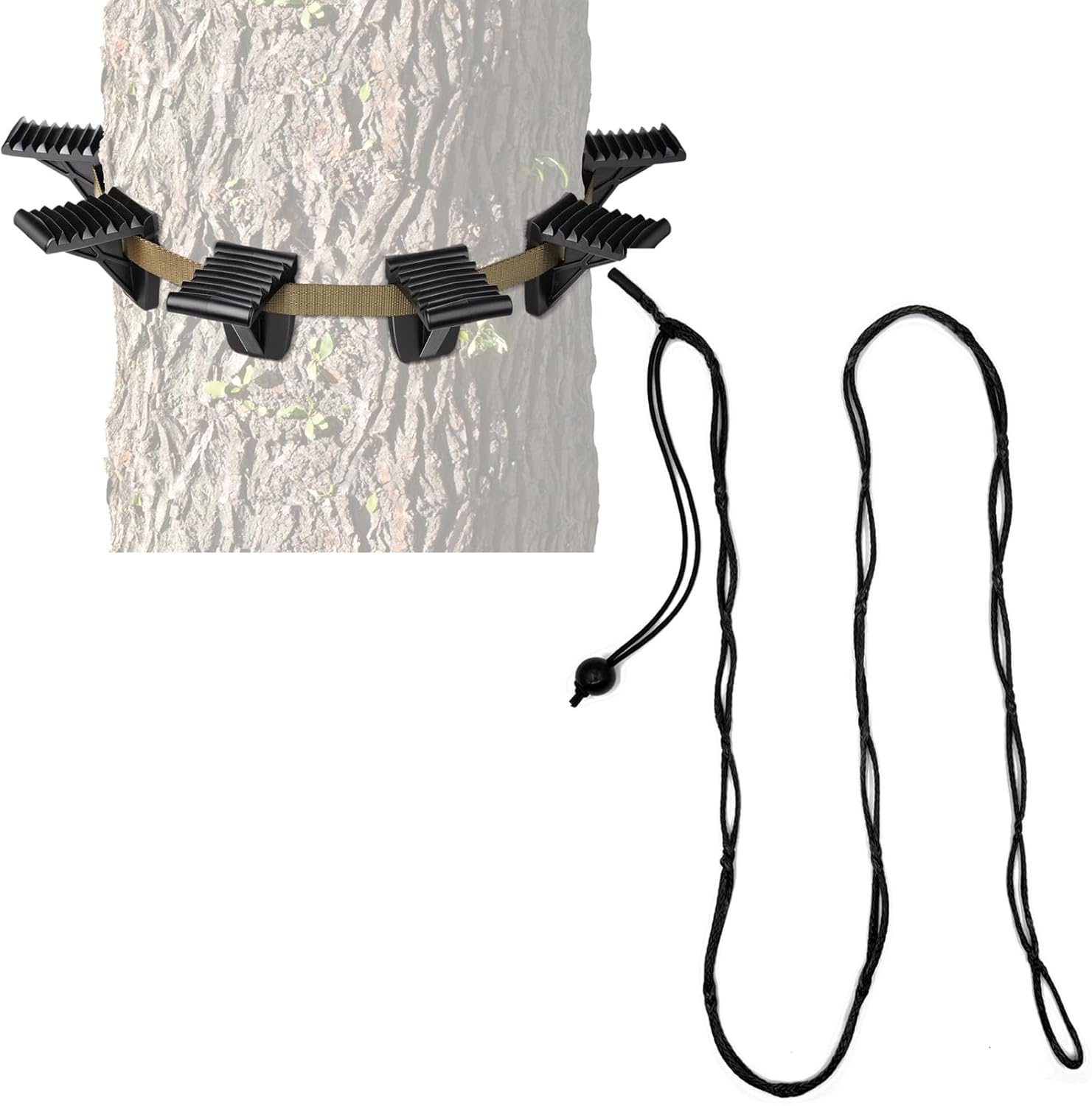 6 Pack Saddle Hunting Platform Ring of Steps & Climbing Stick Stabilizer Strap